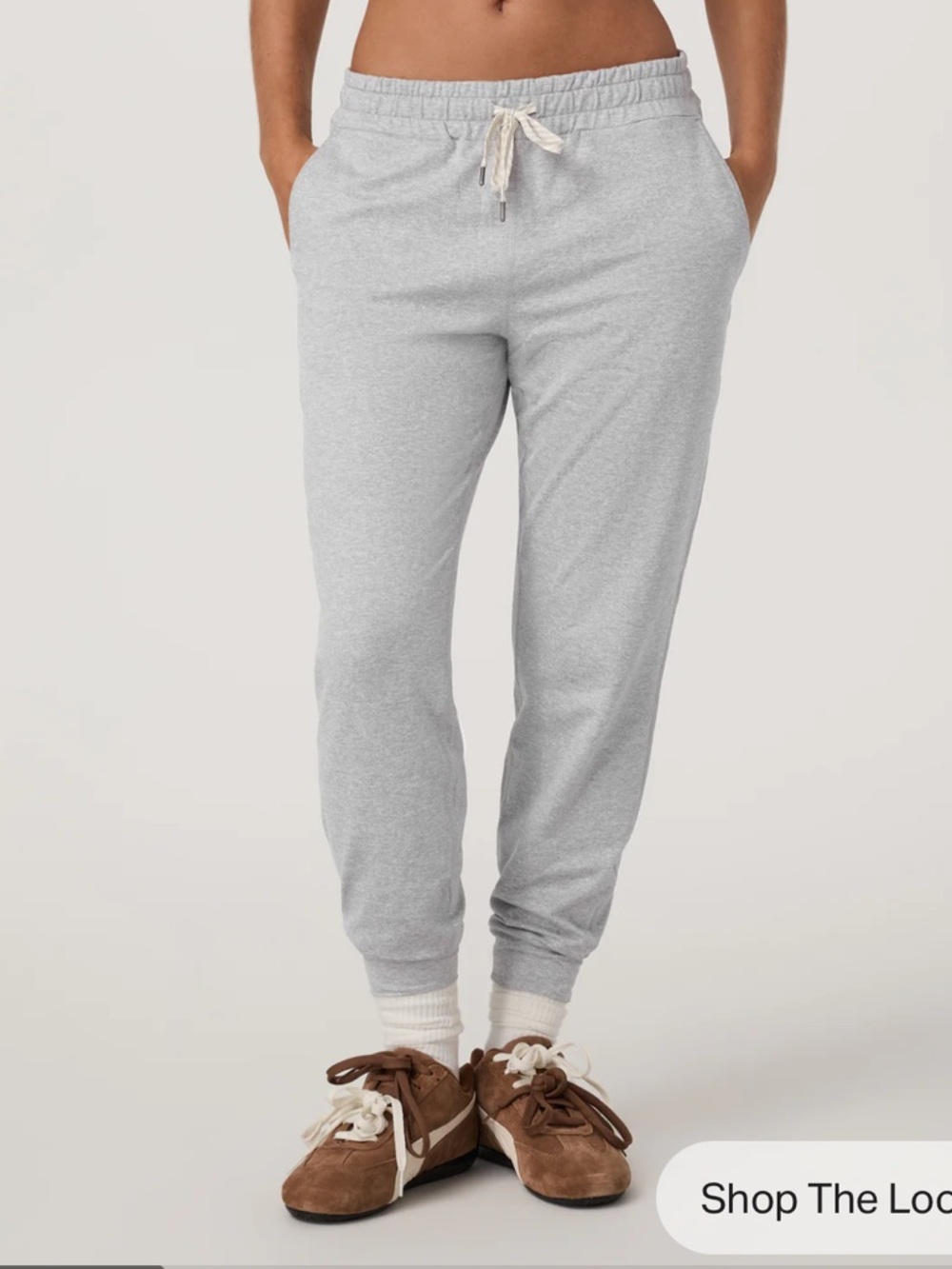 Vuori Performance Jogger - Pale Grey Heather - Size M